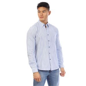 Peter Werth Mens Regular Long-Sleeved Shirt / Blue